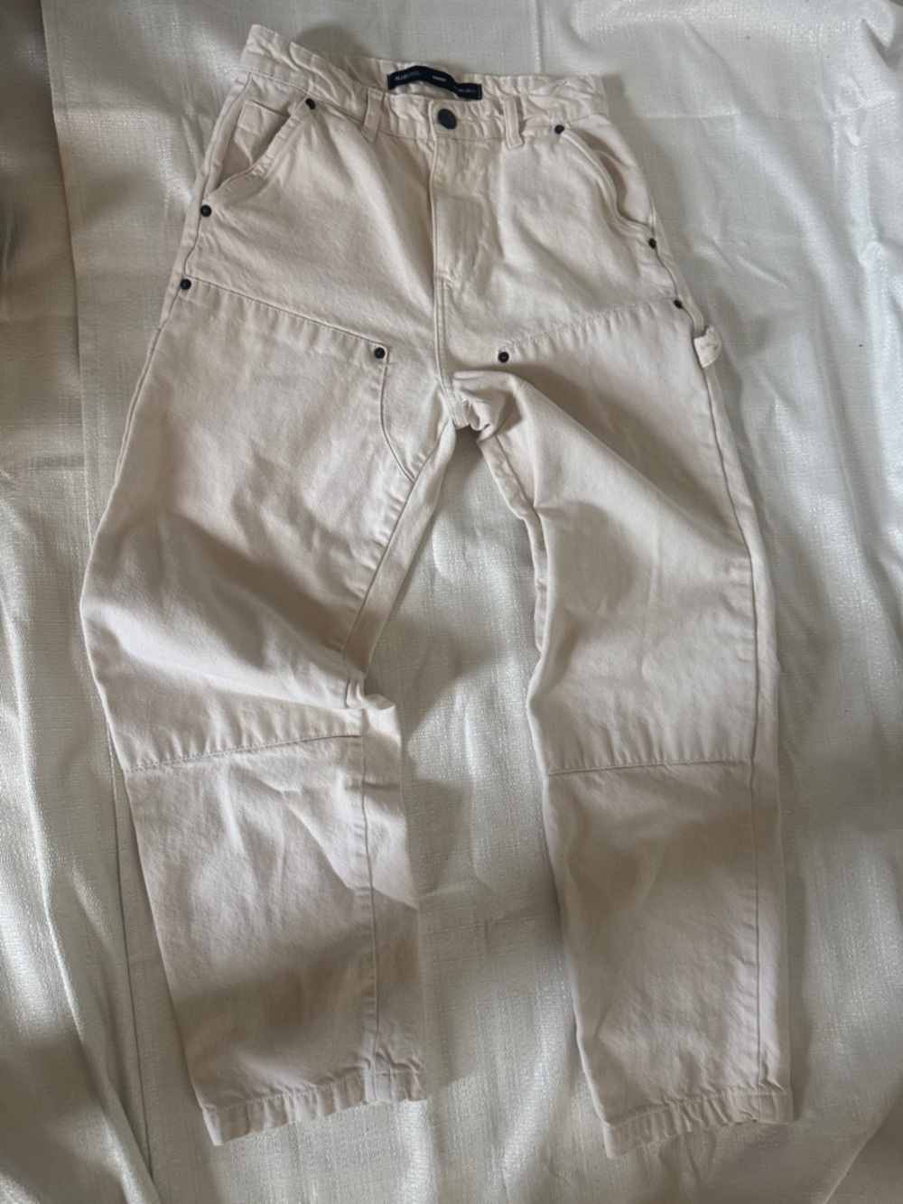 Bluesteel Baggy Carpenter Pants Cream White Workwear 36x36